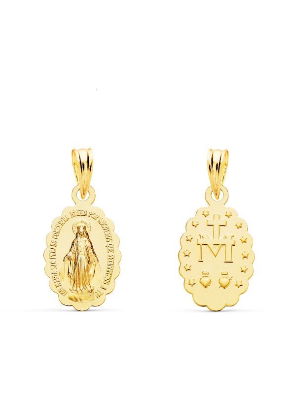18K MEDALLA VIRGEN DE LA MILAGROSA...