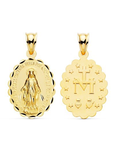18K MEDALLA VIRGEN DE LA...
