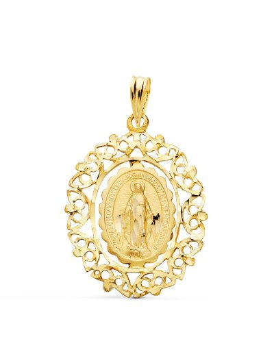 18K MEDALLA VIRGEN DE LA...