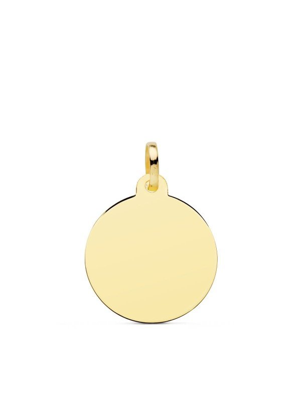 18K CHAPA DISCO LISO BRILLO 18 MM