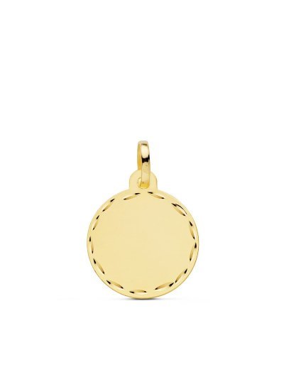 18K CHAPA DISCO LISO MATE...