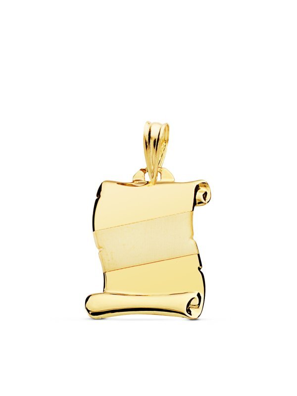 18K PERGAMINO LISO BRILLO 18X14 MM