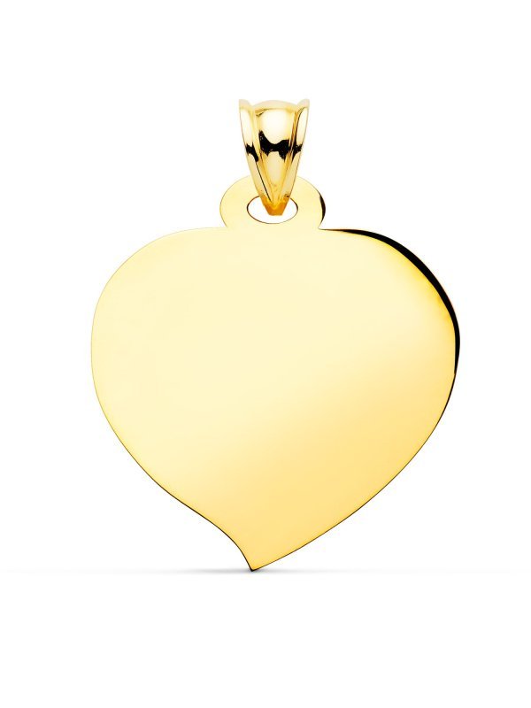 18K CHAPA ORO AMARILLO CORAZON BRILLO...
