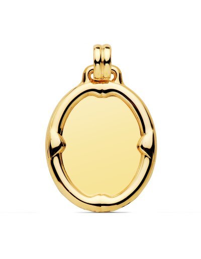 18 CHAPA ORO AMARILLO OVAL...