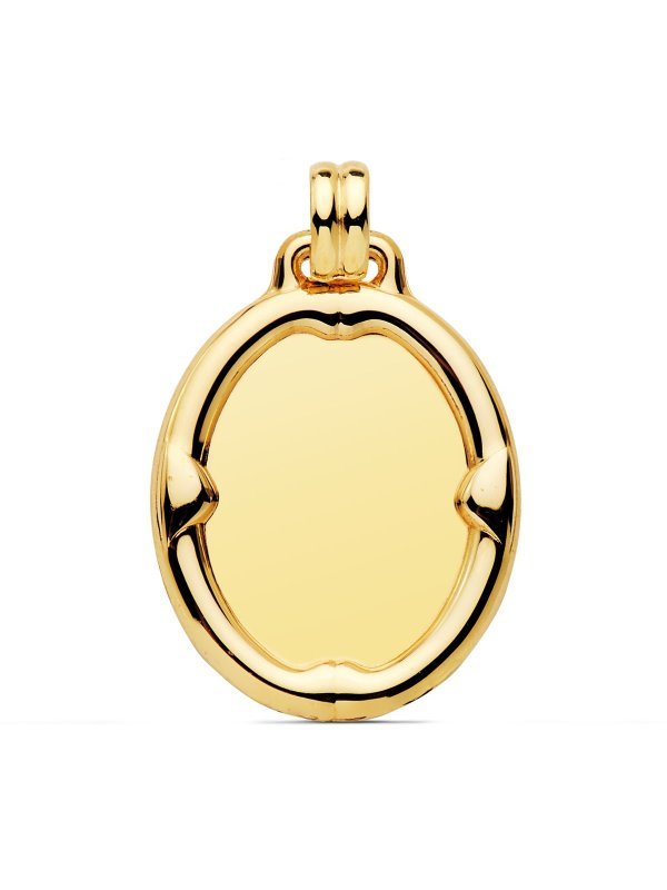18 CHAPA ORO AMARILLO OVAL BRILLO CON...