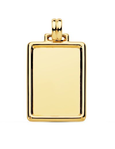18K CHAPA LISA BRILLO BORDE...