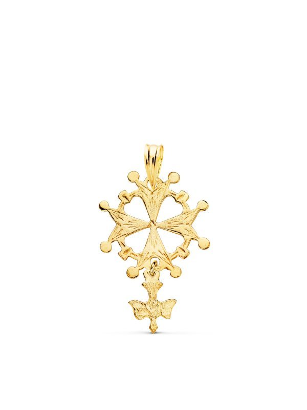 18K CRUZ DE HUGUENOTTE ORO AMARILLO...