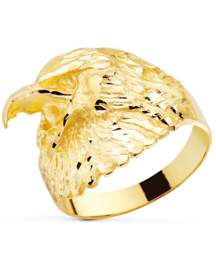18K SELLO MACIZO ORO AMARILLO AGUILA...