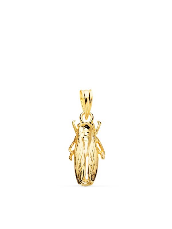 18K COLGANTE ORO AMARILLO CIGARRA DE...