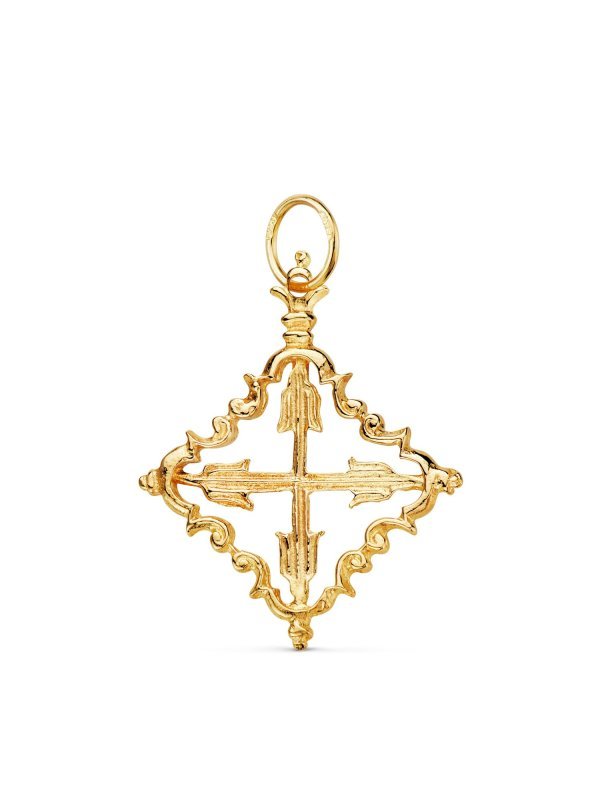 18K COLGANTE ORO AMARILLO CRUZ...