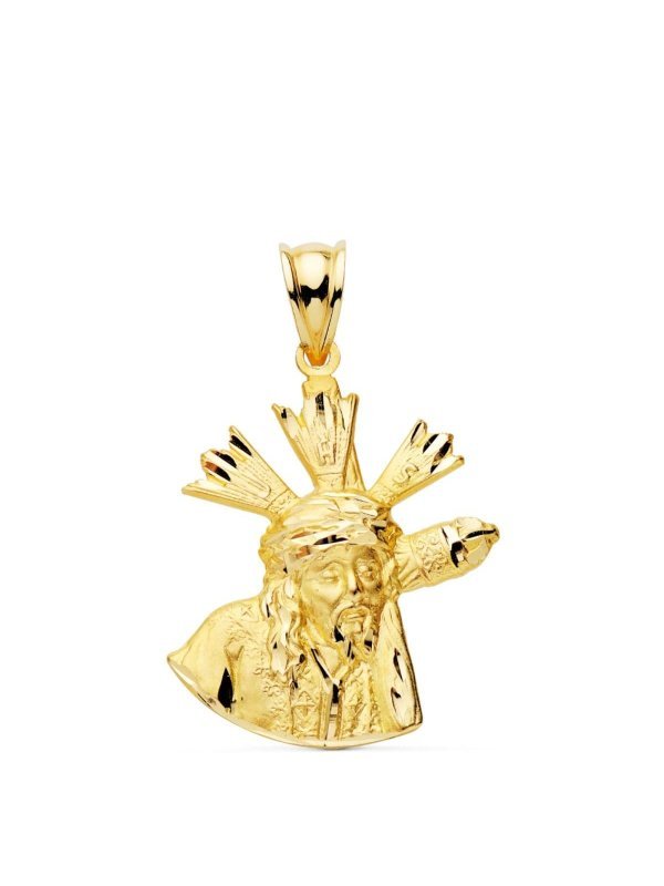 18K CRISTO GRAN PODER SILUETA 24X20 MM
