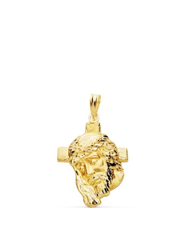 18K COLGANTE CABEZA DE CRISTO CON...