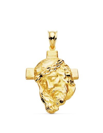 18K CABEZA CRISTO CON CRUZ...