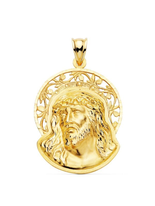 18K COLGANTE CABEZA CRISTO ORLA 32X26 MM