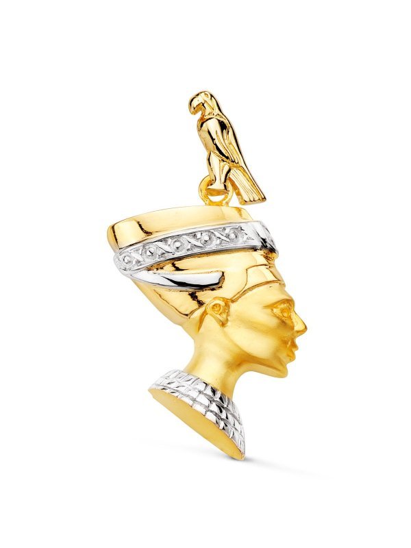 18K COLGANTE ORO BICOLOR NEFERTITI...