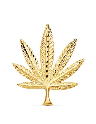 18K COLGANTE HOJA MARIHUANA...