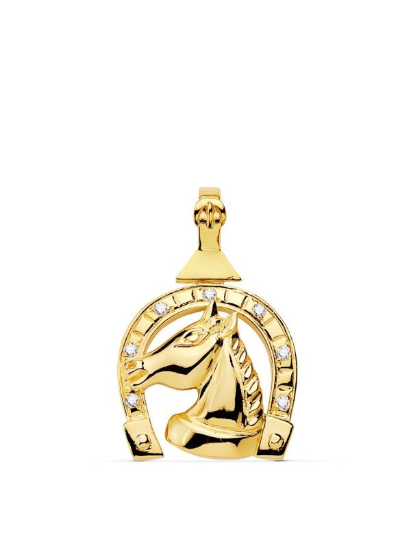 18K COLGANTE ORO AMARILLO HERRADURA...