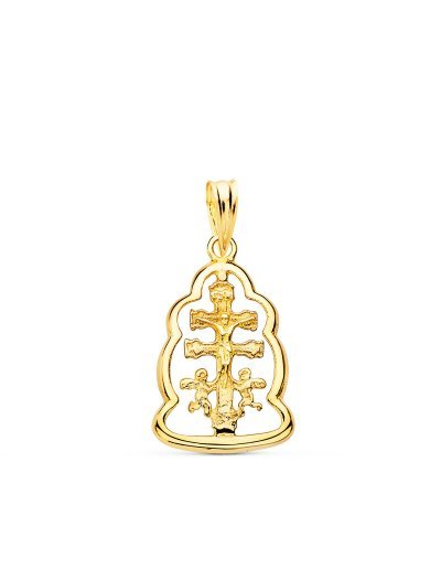 18K COLGANTE CRUZ DE...