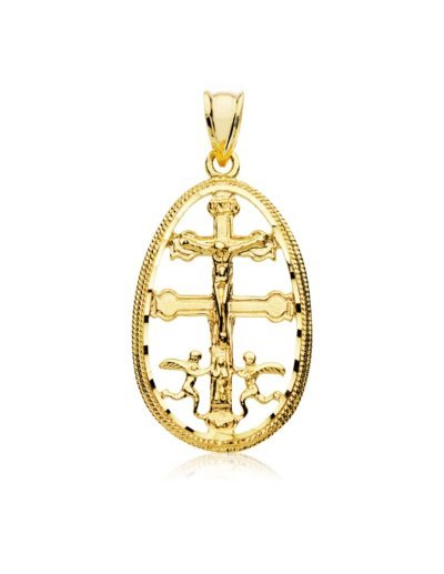 18K COLGANTE CRUZ DE...