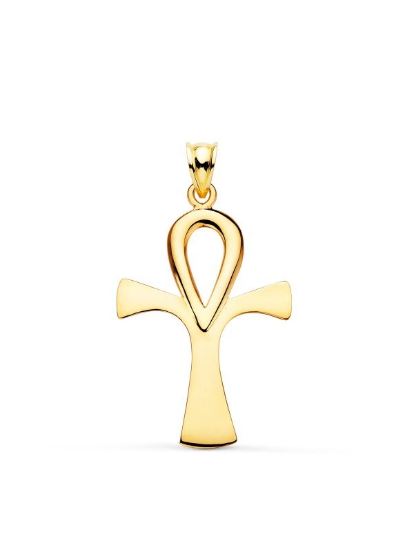 18K CRUZ DE LA VIDA ORO AMARILLO SIN...