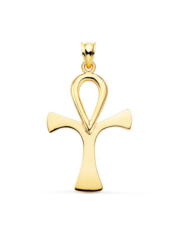 18K CRUZ DE LA VIDA ORO AMARILLO SIN...