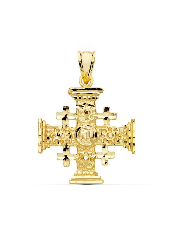 18K CRUZ DE JERUSALEN 27X23 MM