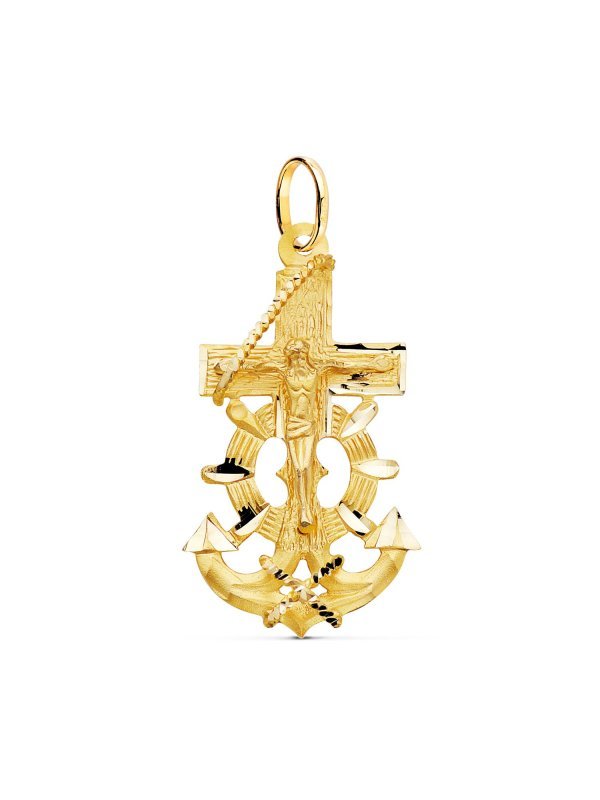 18K CRUZ MARINERA ORO AMARILLO CON...
