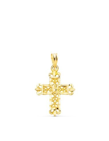 18K CRUZ ORO AMARILLO FILIGRANA...
