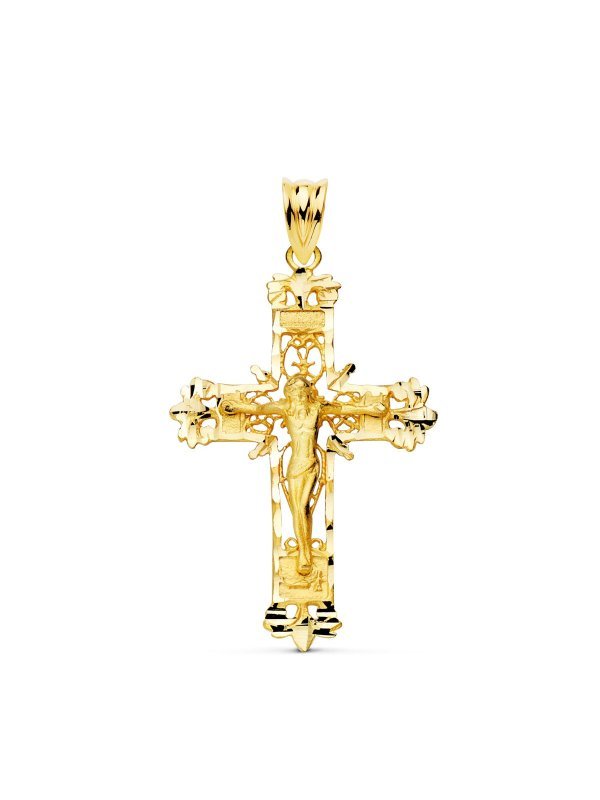 18K CRUZ ORO AMARILLO FILIGRANA CON...
