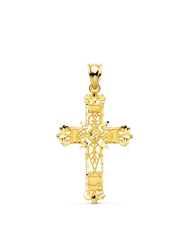 18K CRUZ ORO AMARILLO FILIGRANA...