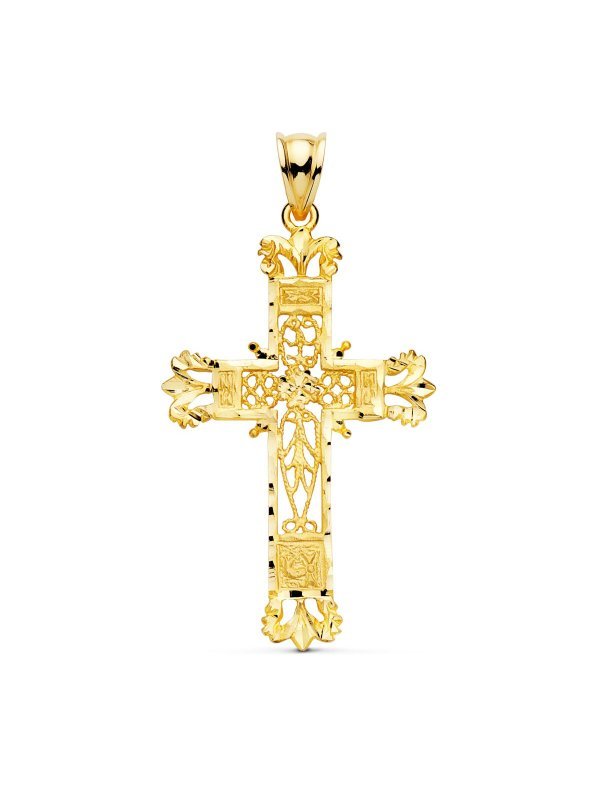 18K CRUZ ORO AMARILLO FILIGRANA...