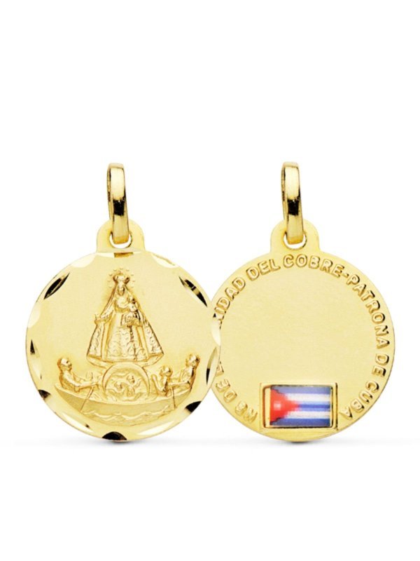 18K VIRGEN CARIDAD COBRE BALSA 20 MM...
