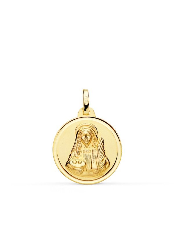 18K MEDALLA SANTA LUCIA BISEL 18 MM