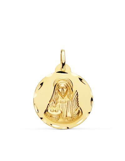 18K MEDALLA SANTA LUCIA...