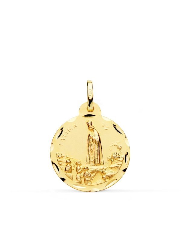 18K MEDALLA VIRGEN DE FATIMA TALLADA...
