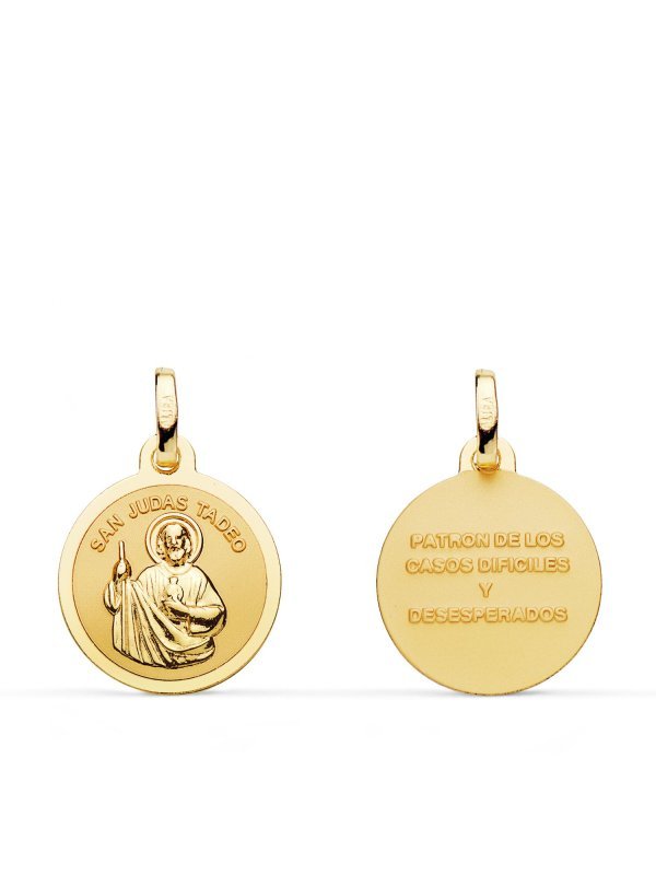 18K MEDALLA SAN JUDAS TADEO EN BRILLO...