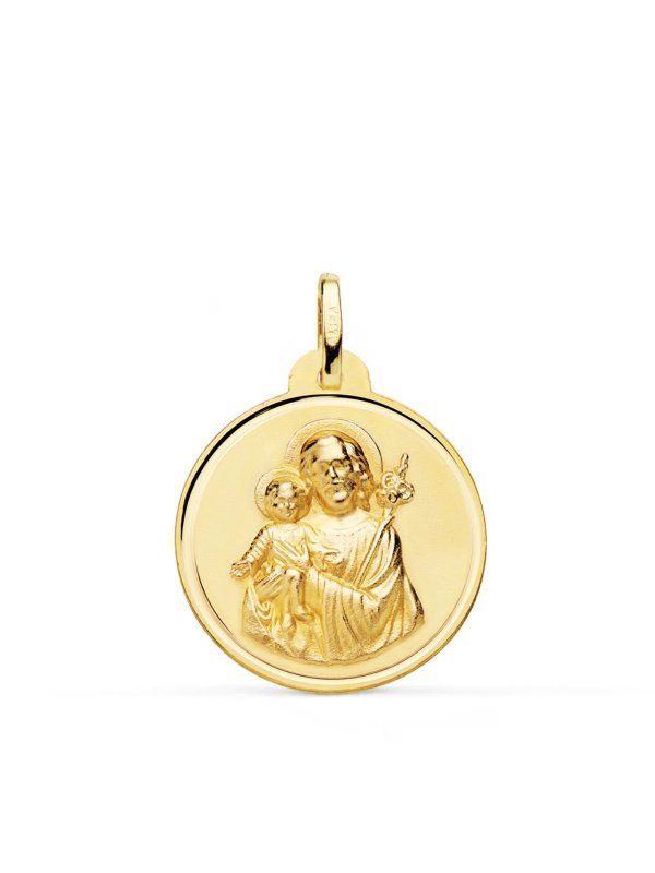 18K MEDALLA SAN JOSE BISEL 22 MM