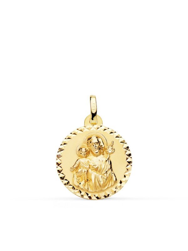 18K MEDALLA SAN JOSE TALLA CRUZADA 18 MM