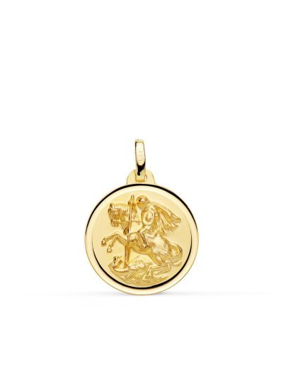 18K MEDALLA SAN JORGE BISEL...