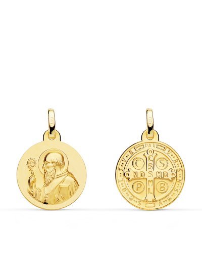 18K MEDALLA ESCAPULARIO SAN...