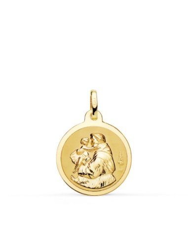 18K MEDALLA ORO AMARILLO SAN ANTONIO...