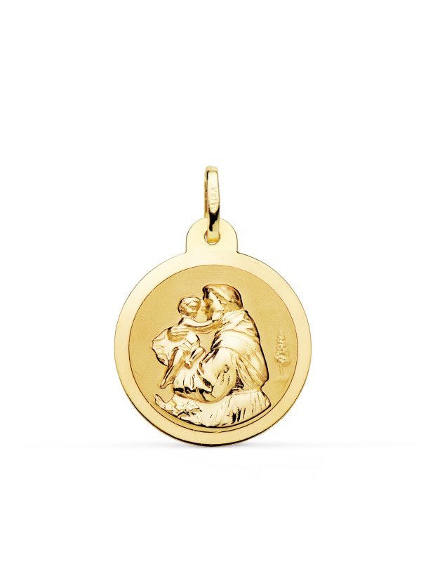 18K MEDALLA ORO AMARILLO SAN ANTONIO...
