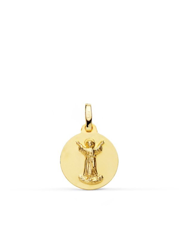 18K MEDALLA DIVINO NIÑO LISA 14 MM