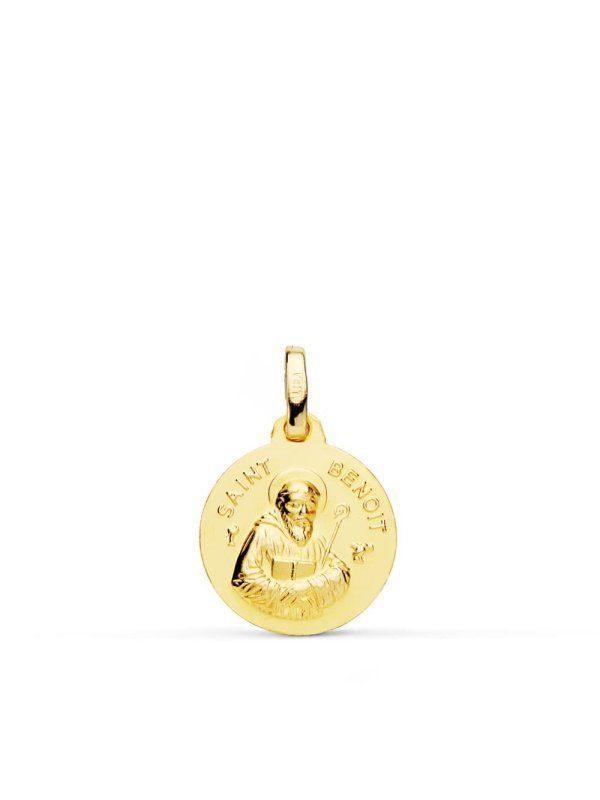 18K MEDALLA SAINT BENOIT 14 MM