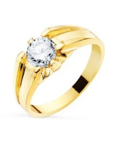 18K SOLITARIO ORO AMARILLO...