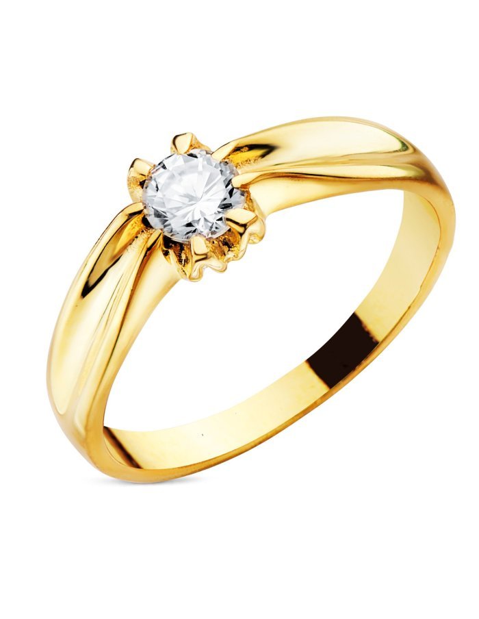 18K SOLITARIO ORO AMARILLO SEÑORA 6...