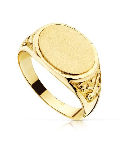 18K SELLO ORO AMARILLO OVAL...