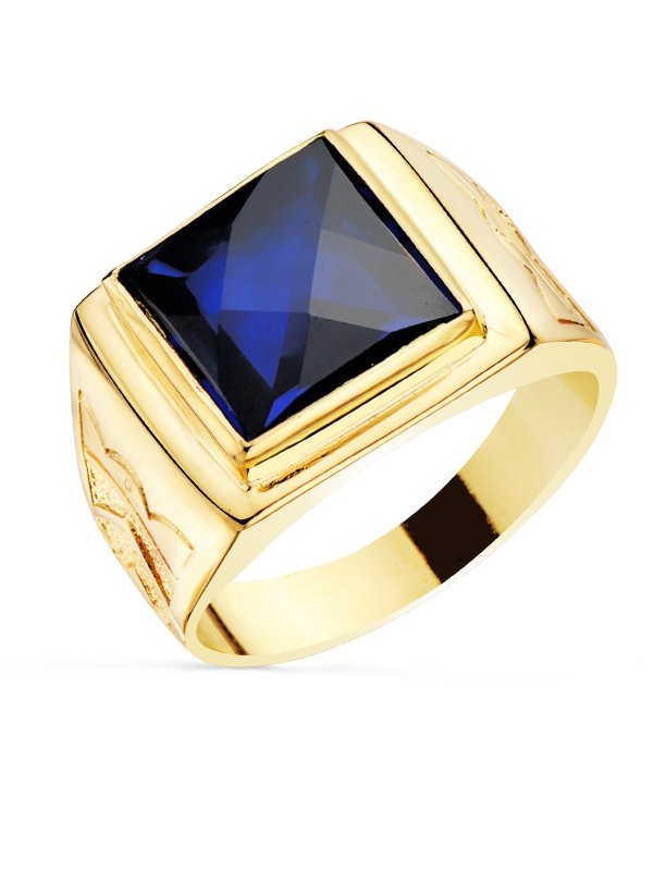 18K SELLO ORO AMARILLO CABALLERO...