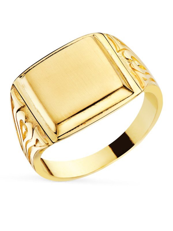 18K SELLO ORO AMARILLO CON TALLADOS...
