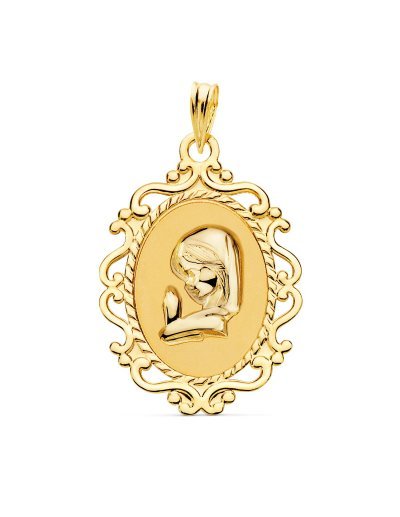 18K MEDALLA VIRGEN NIÑA...